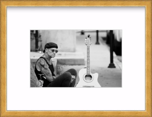 Example of a matted and framed print by Tom Brady
