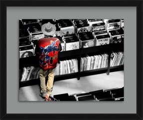 Example of a matted and framed print by Tom Brady